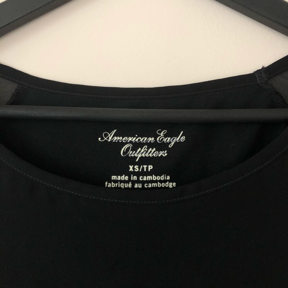 3/$20 🖤 American Eagle Black chiffon top - Picture 5 of 5